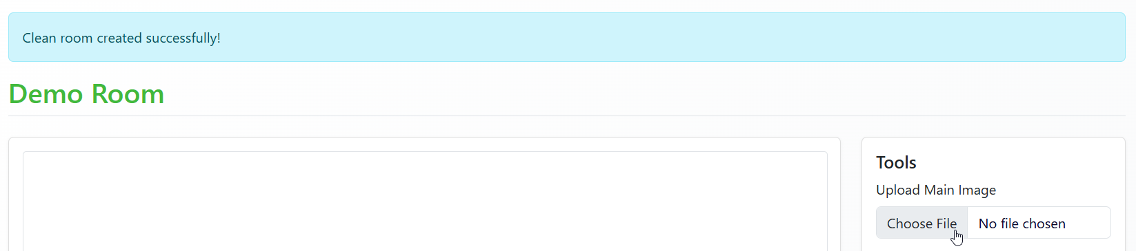File upload interface